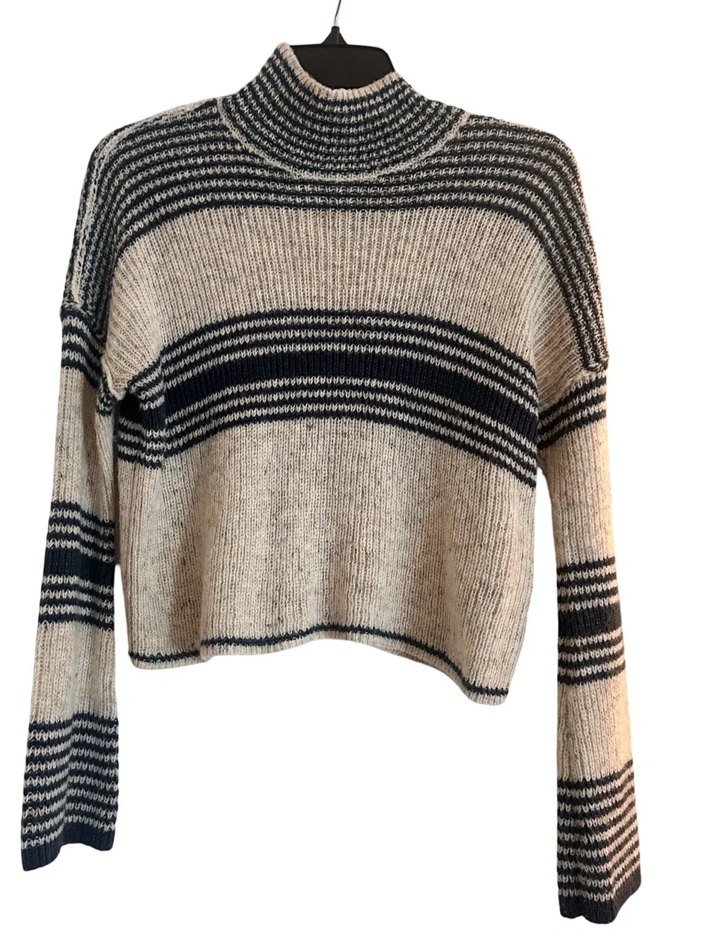 Anthropologie cream navy